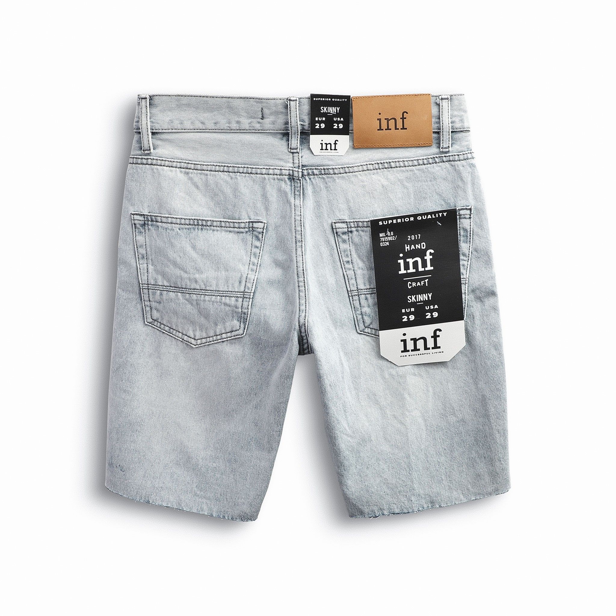 Short Jean Inf Bạc Xả Lai