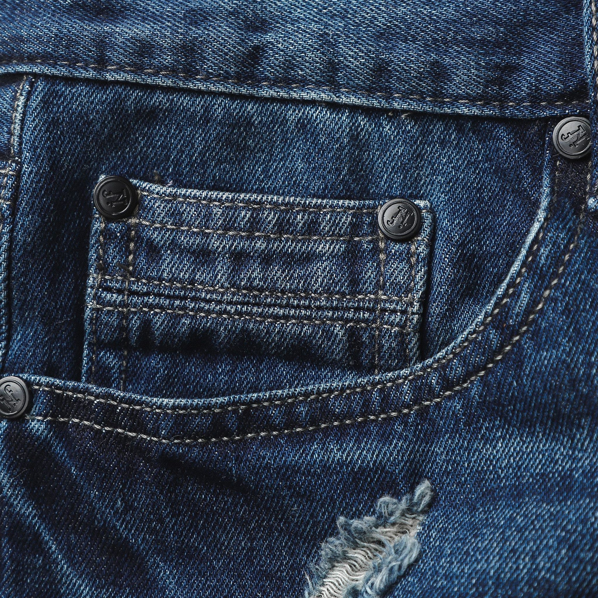 Short Jean Inf Dark Blue Rip