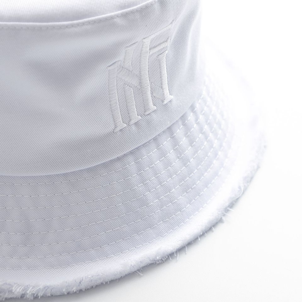 Nón Bucket INF Trắng Logo Thêu