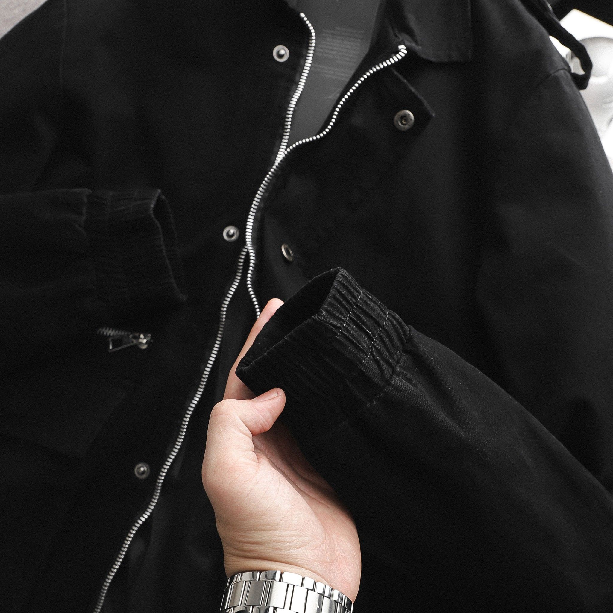 Áo Khoác Kaki INF Phối Zip
