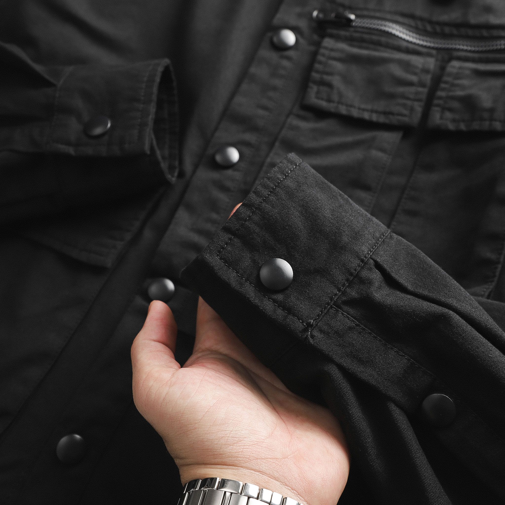 Áo Khoác Kaki Túi Hộp Zip