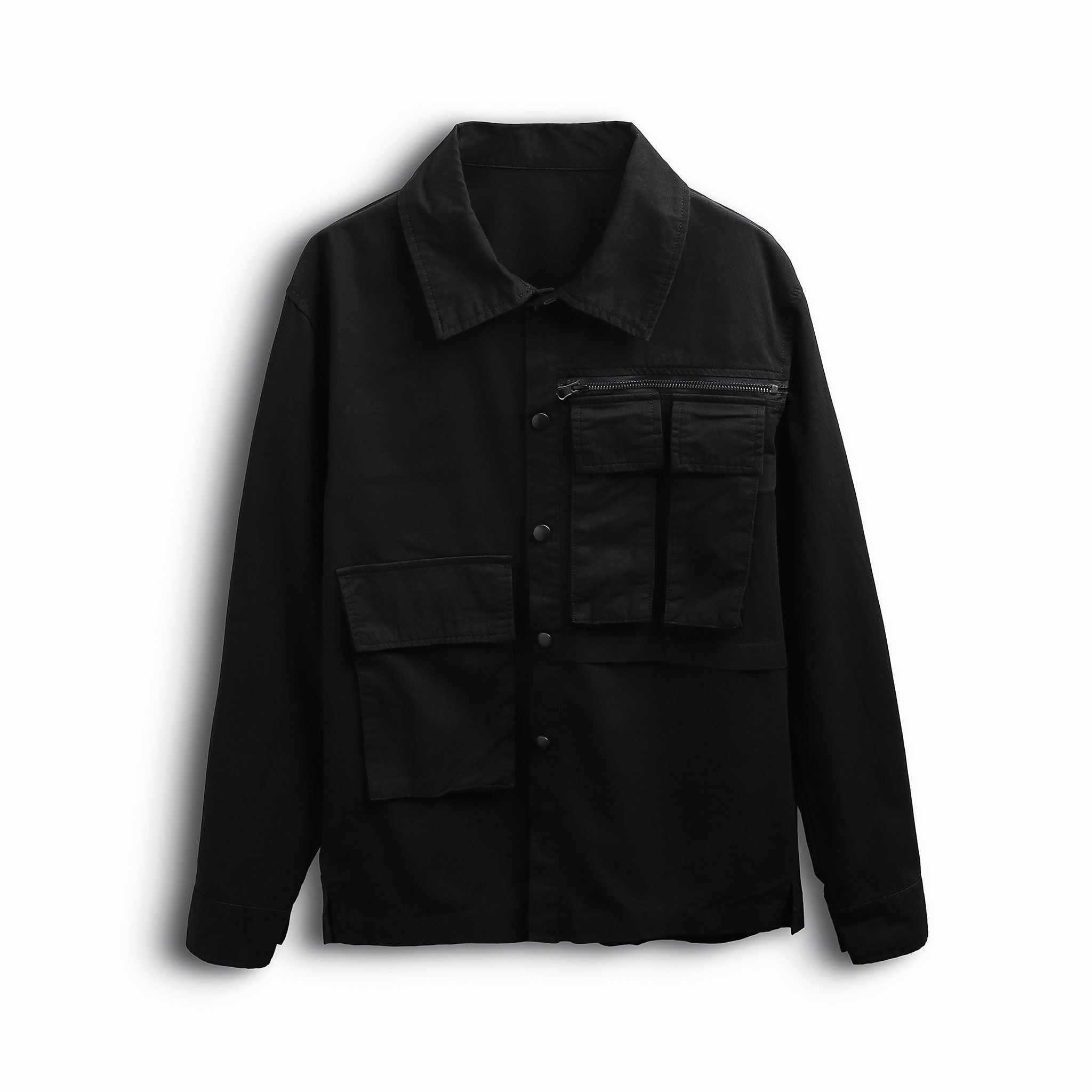 Áo Khoác Kaki Túi Hộp Zip
