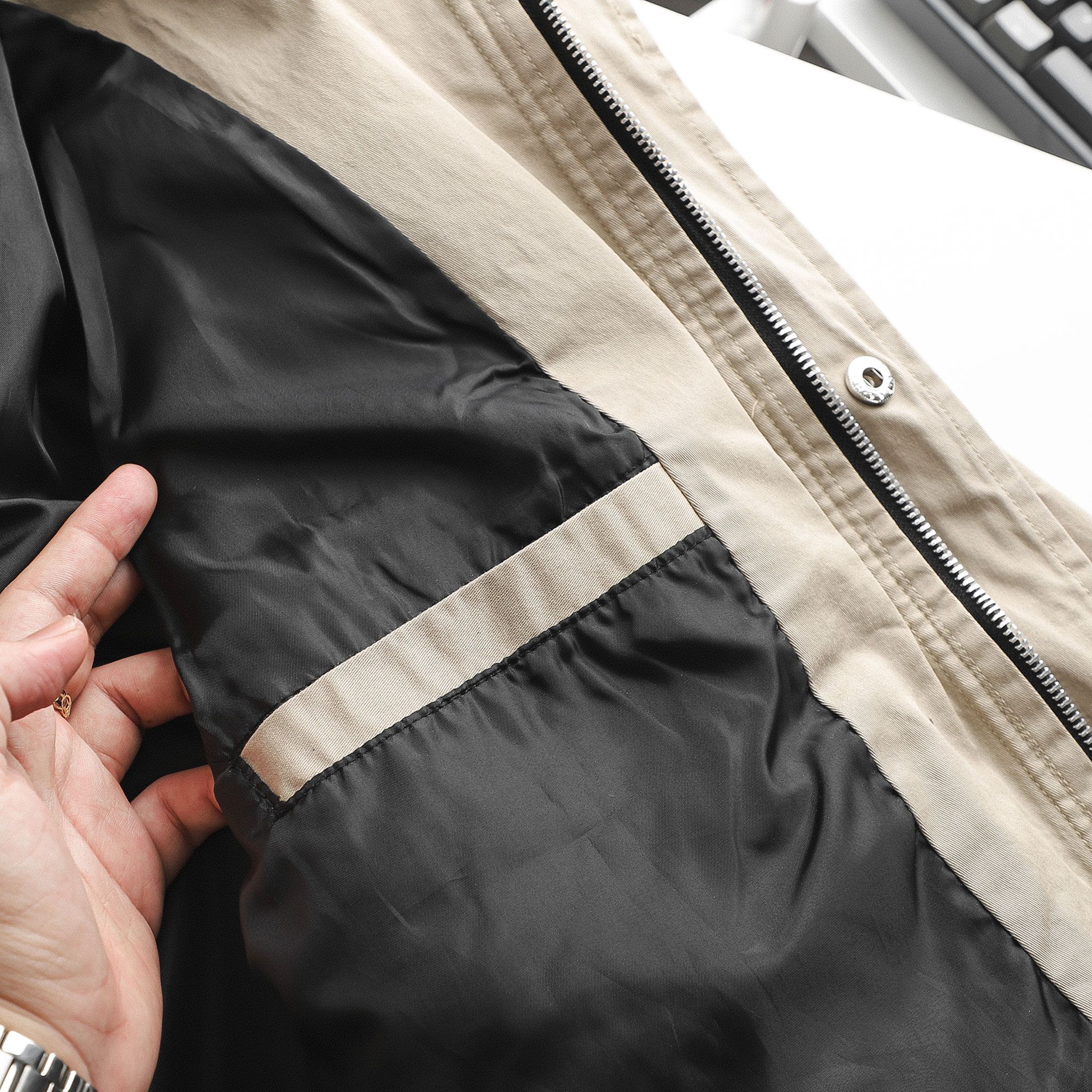 Áo Khoác Kaki INF Phối Zip