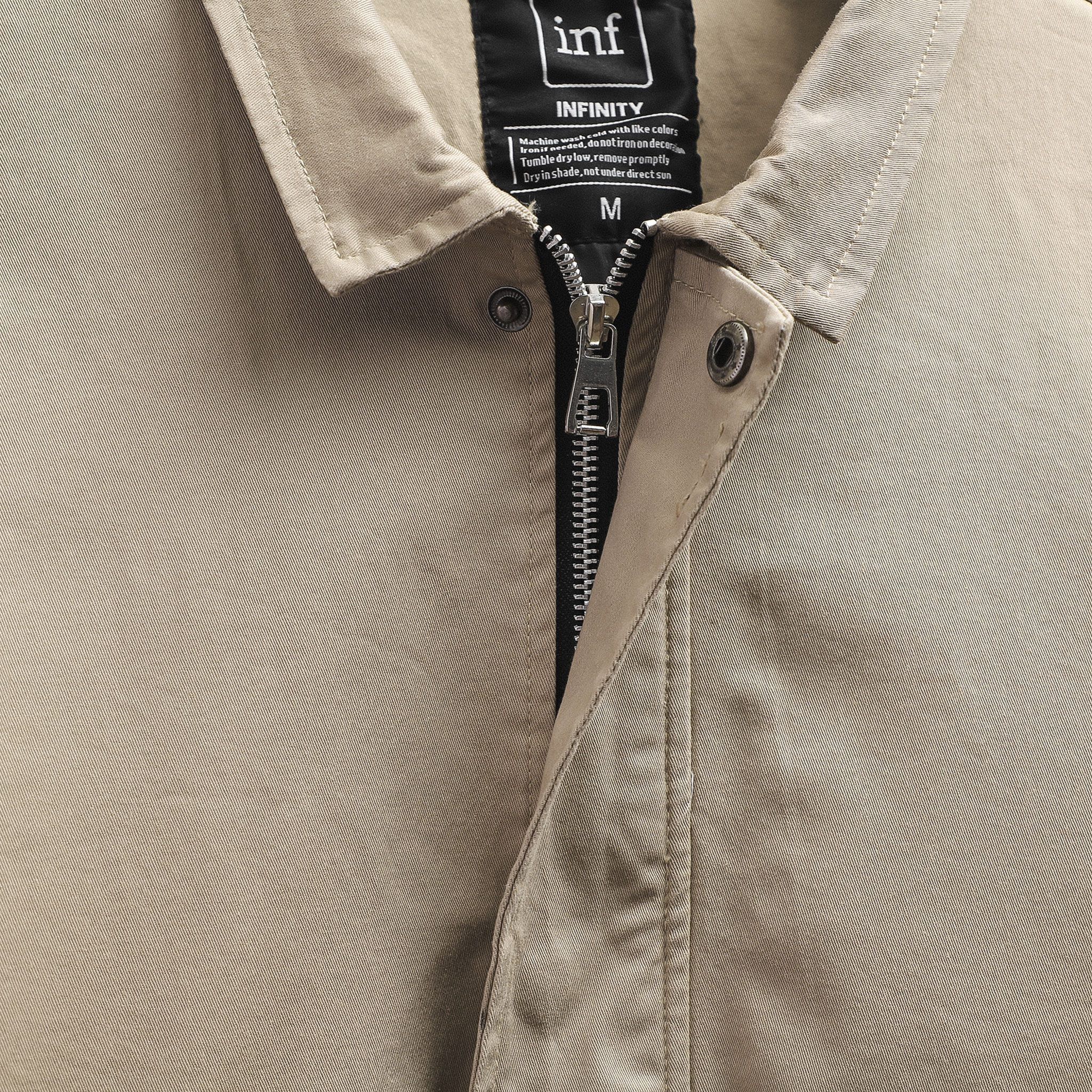 Áo Khoác Kaki INF Phối Zip