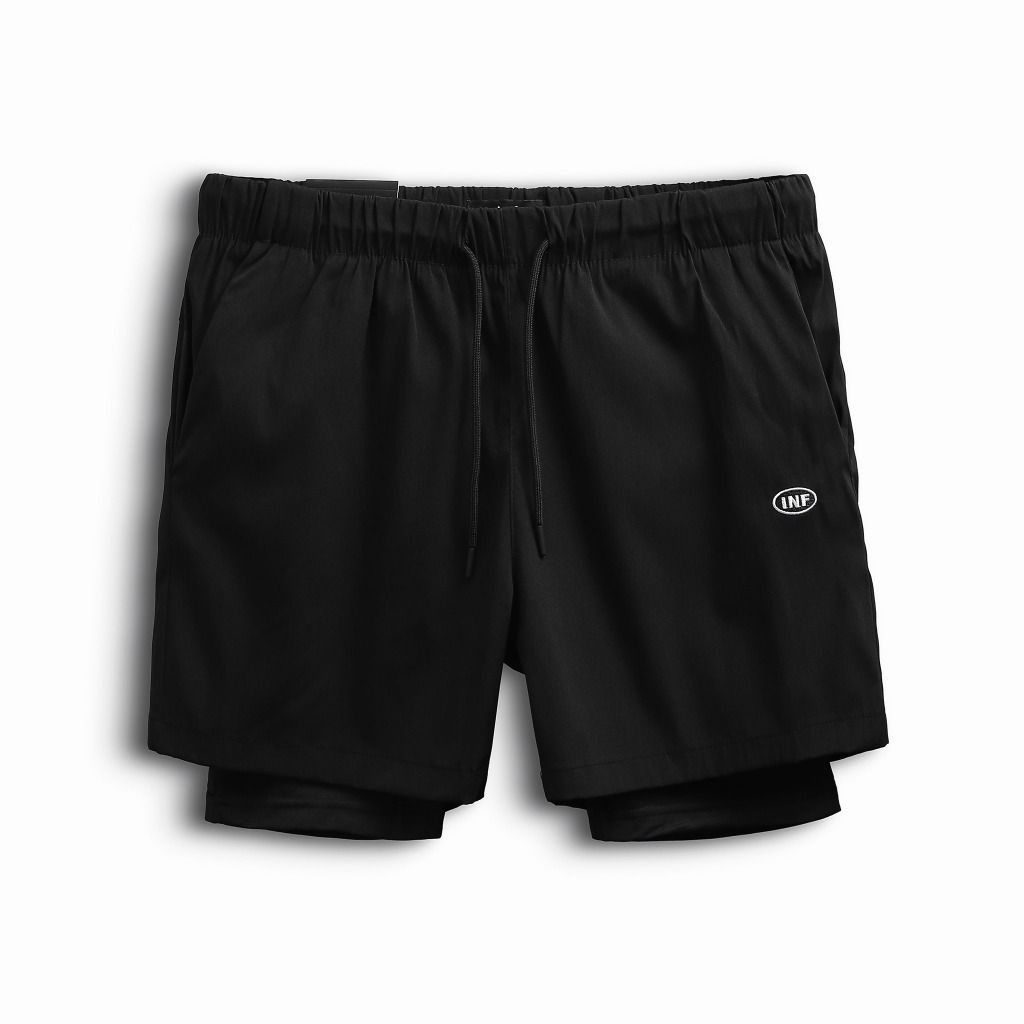 Short INF Đen 2 Lớp
