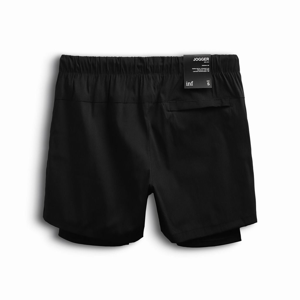 Short INF Đen 2 Lớp