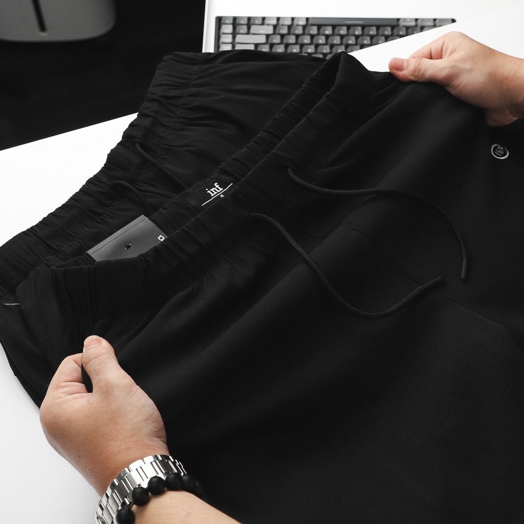 Short INF Đen 2 Lớp