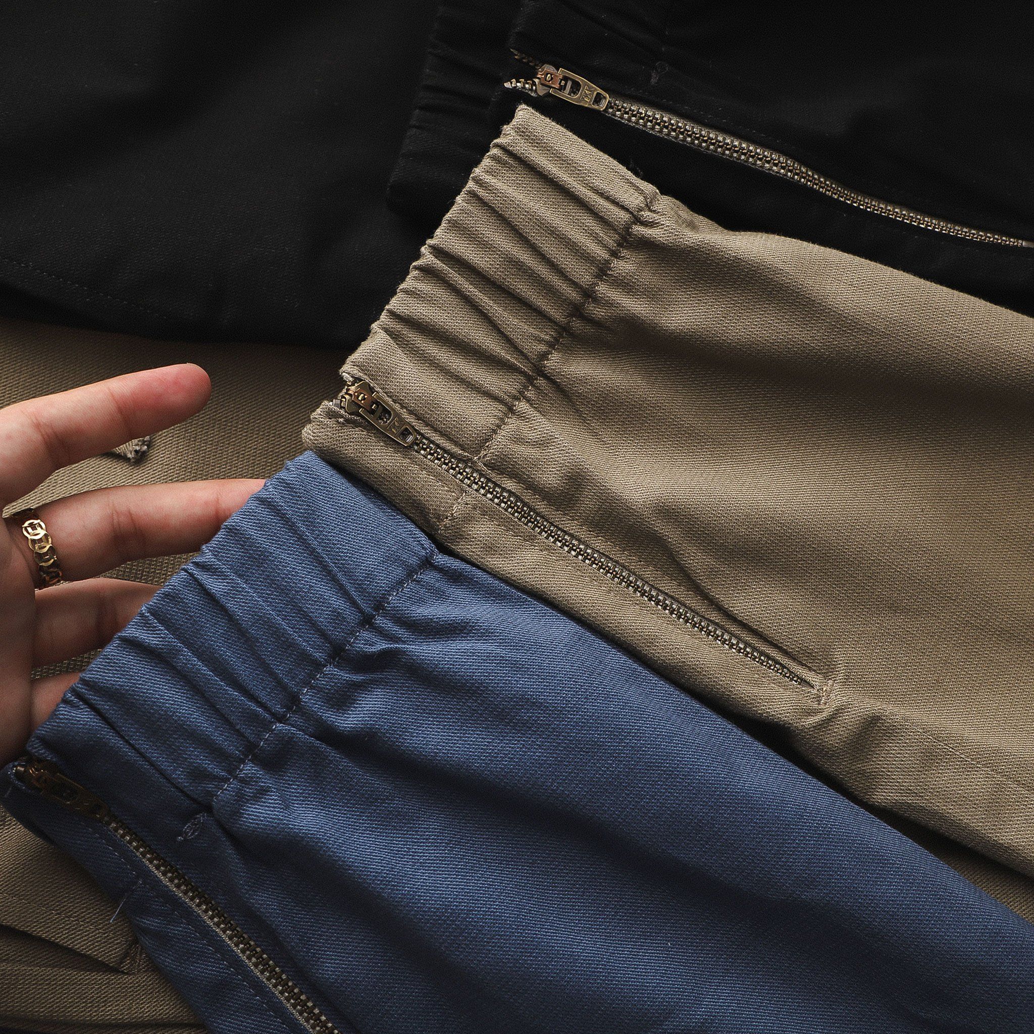 Jogger Numbi Kaki Zipper 3M