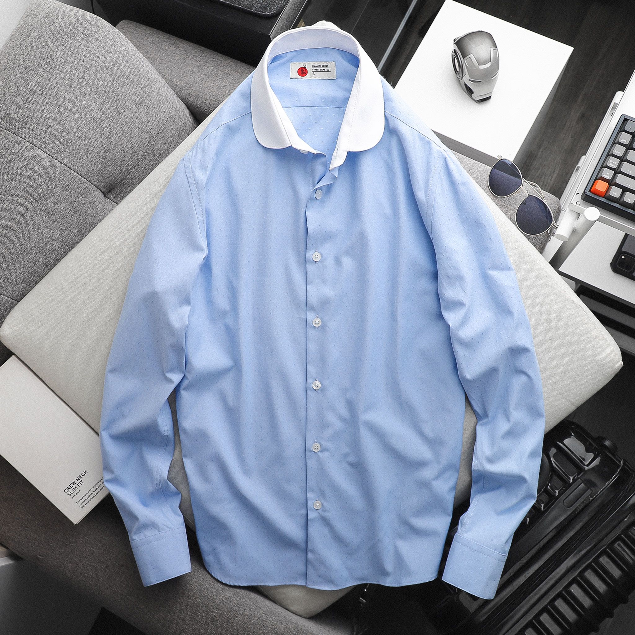 Sơ mi Numbi White Collar