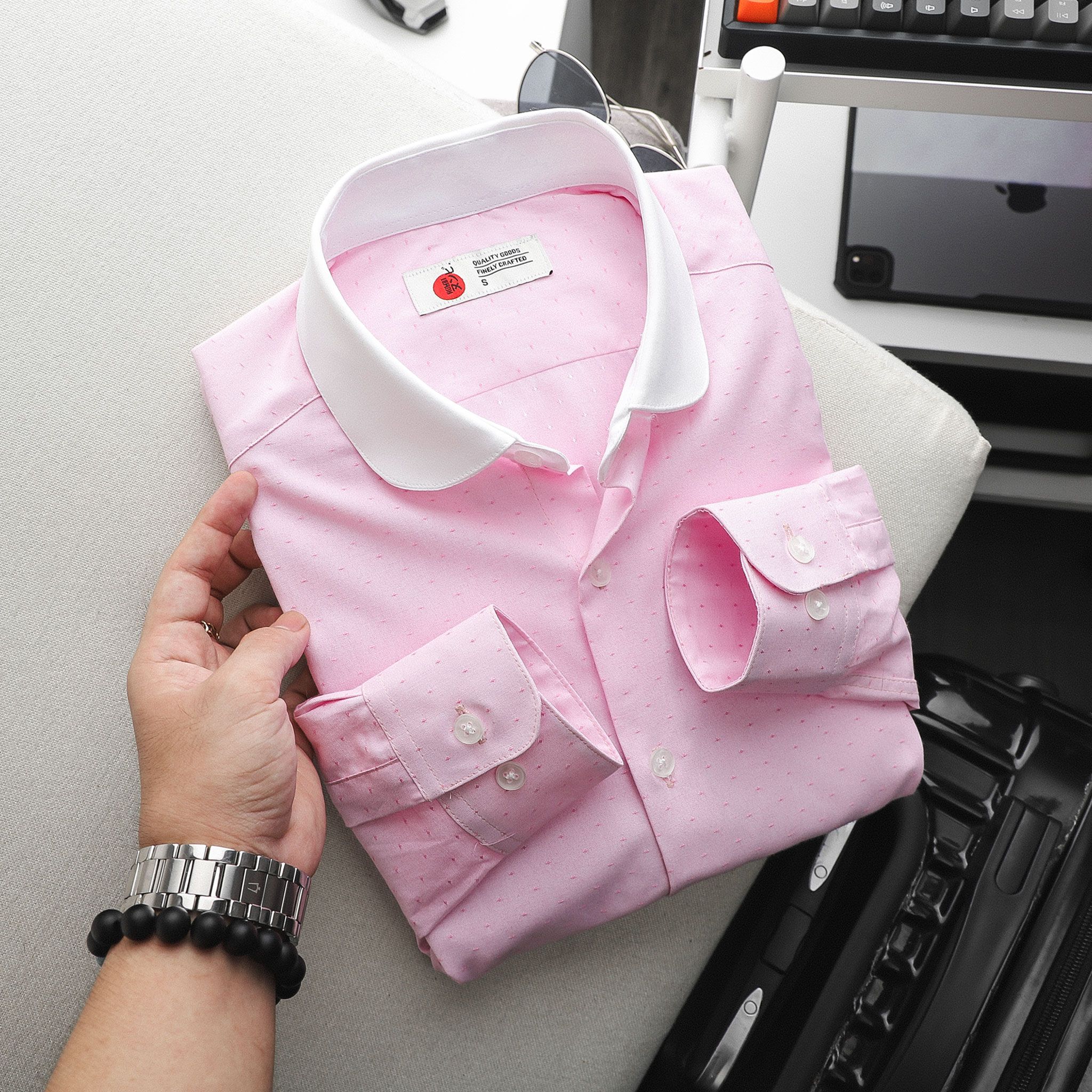 Sơ mi Numbi White Collar