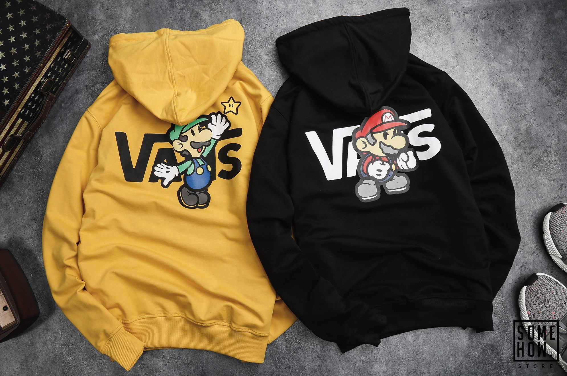 Hoodies V.a.n.s Đen Vàng