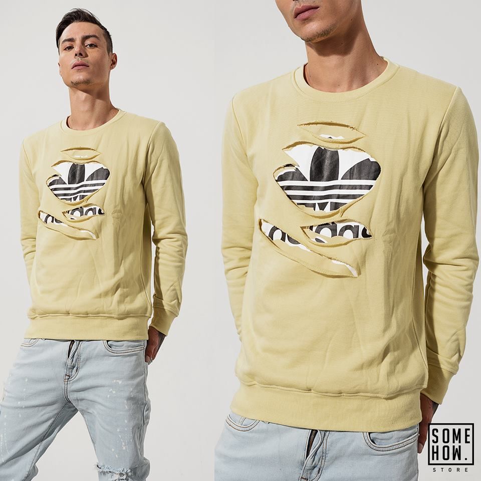 Sweater Das Logo Phối Rách