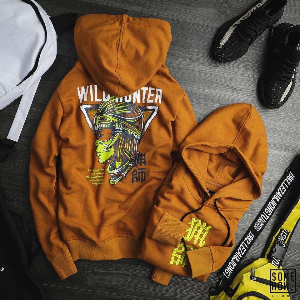 Hoodies Nâu Thêu Z.R