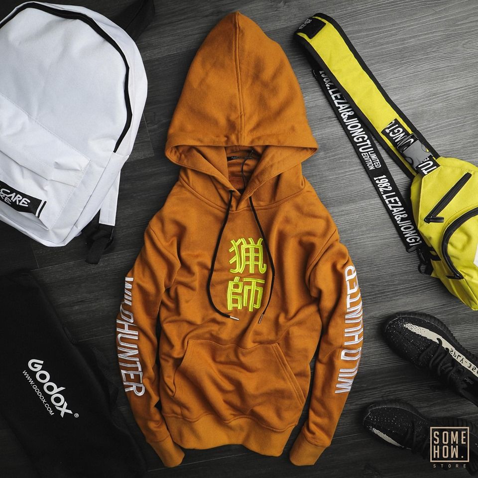 Hoodies Nâu Thêu Z.R