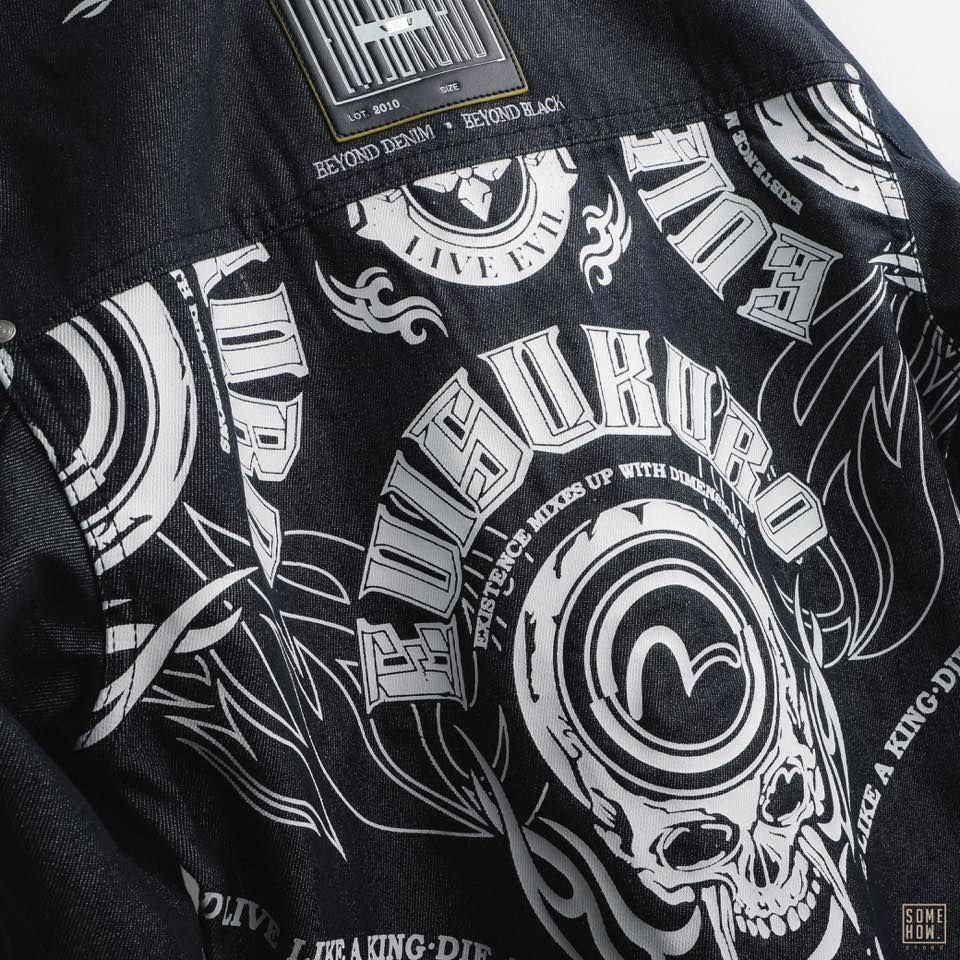 Khoác Jean Evisu Hình Trắng