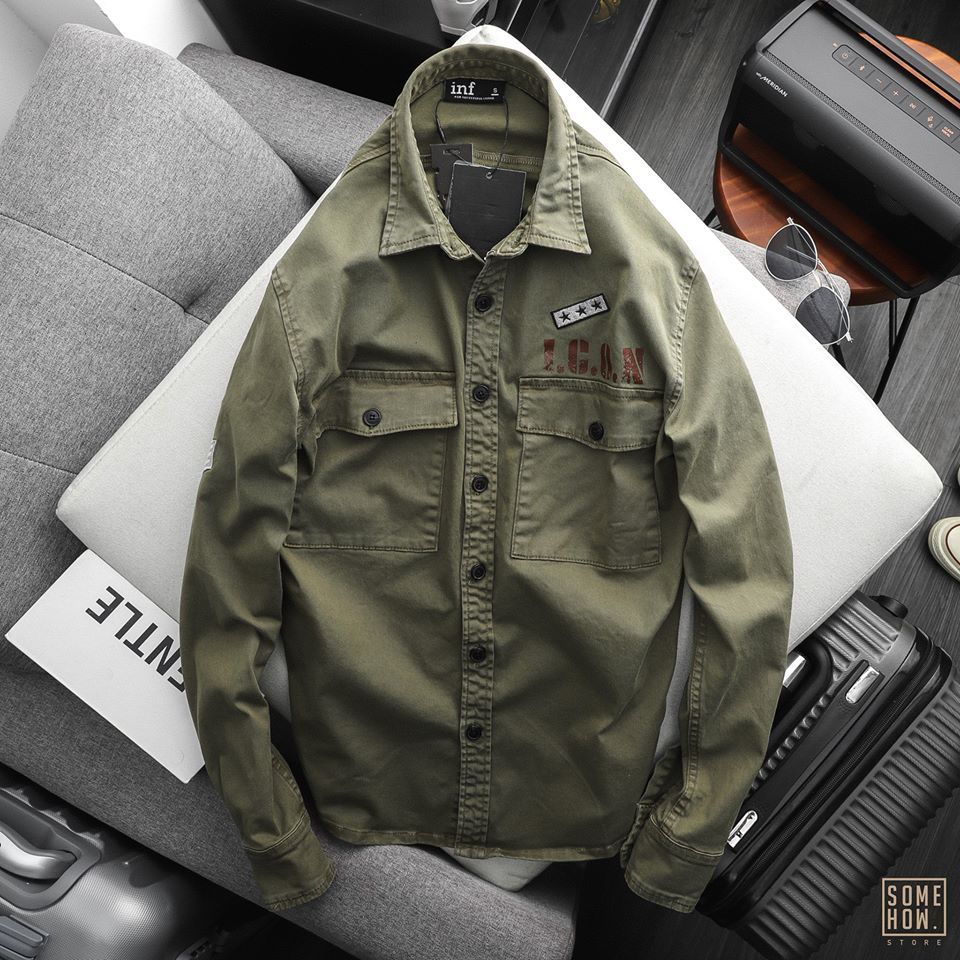 Áo Sơ Mi Inf Kaki Military 2M