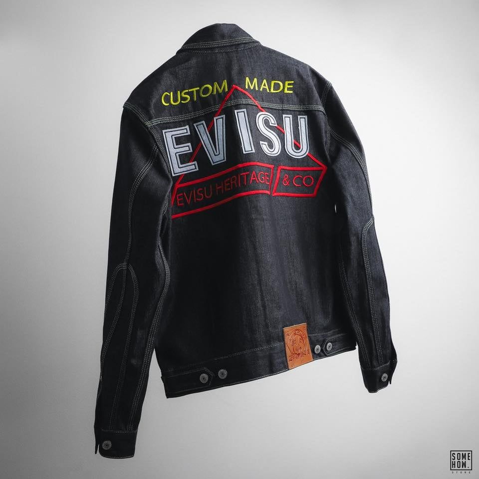 Khoác Jean Evisu Lưng Chữ