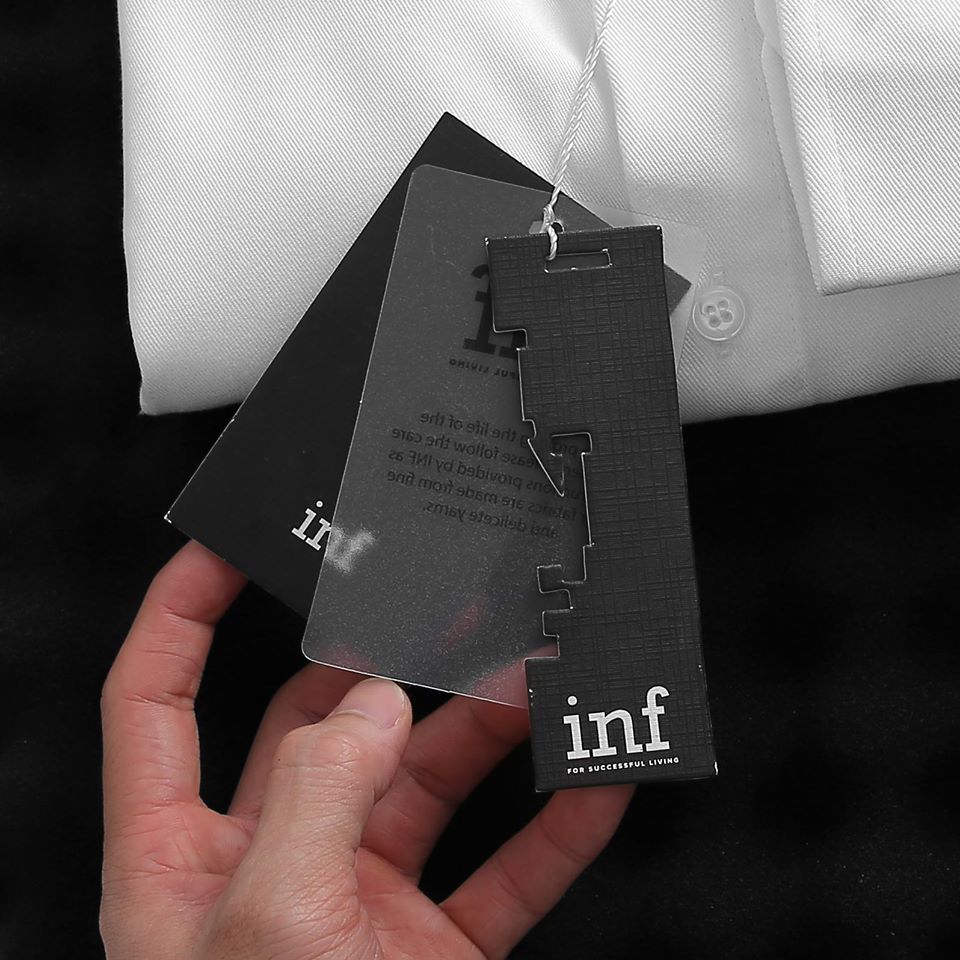 Áo Sơ Mi Inf Trắng Lụa Gân