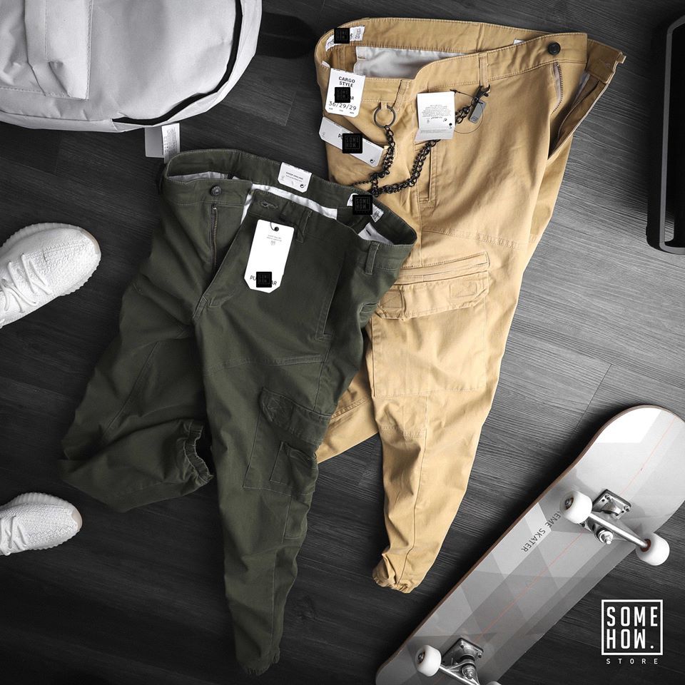 Jogger Kaki P.B Túi Hộp