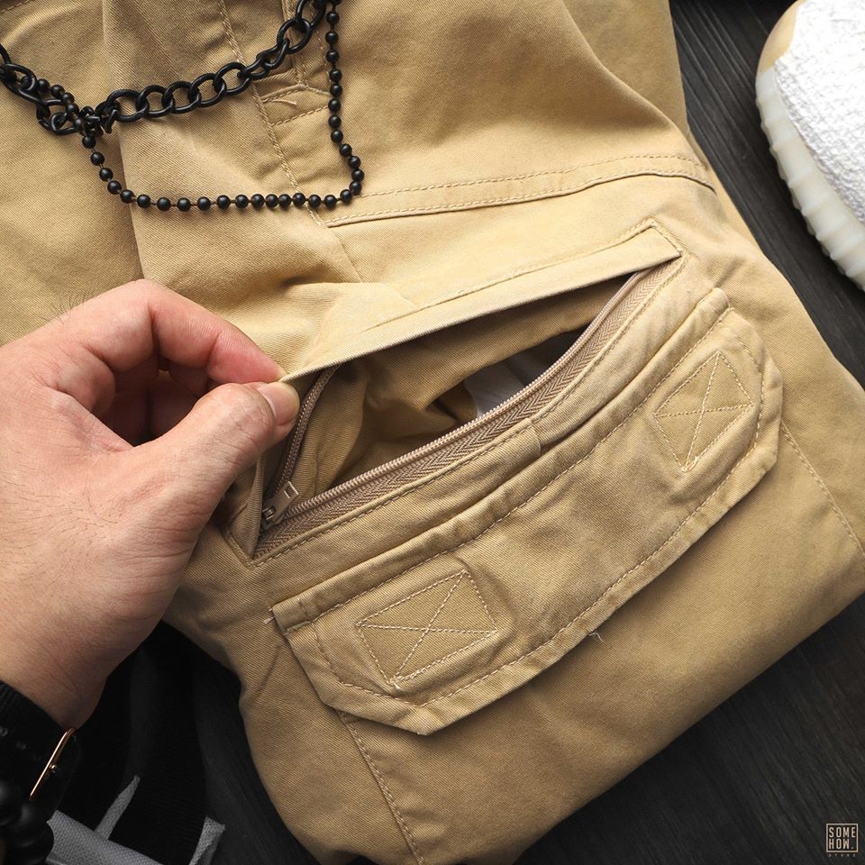 Jogger Kaki P.B Túi Hộp