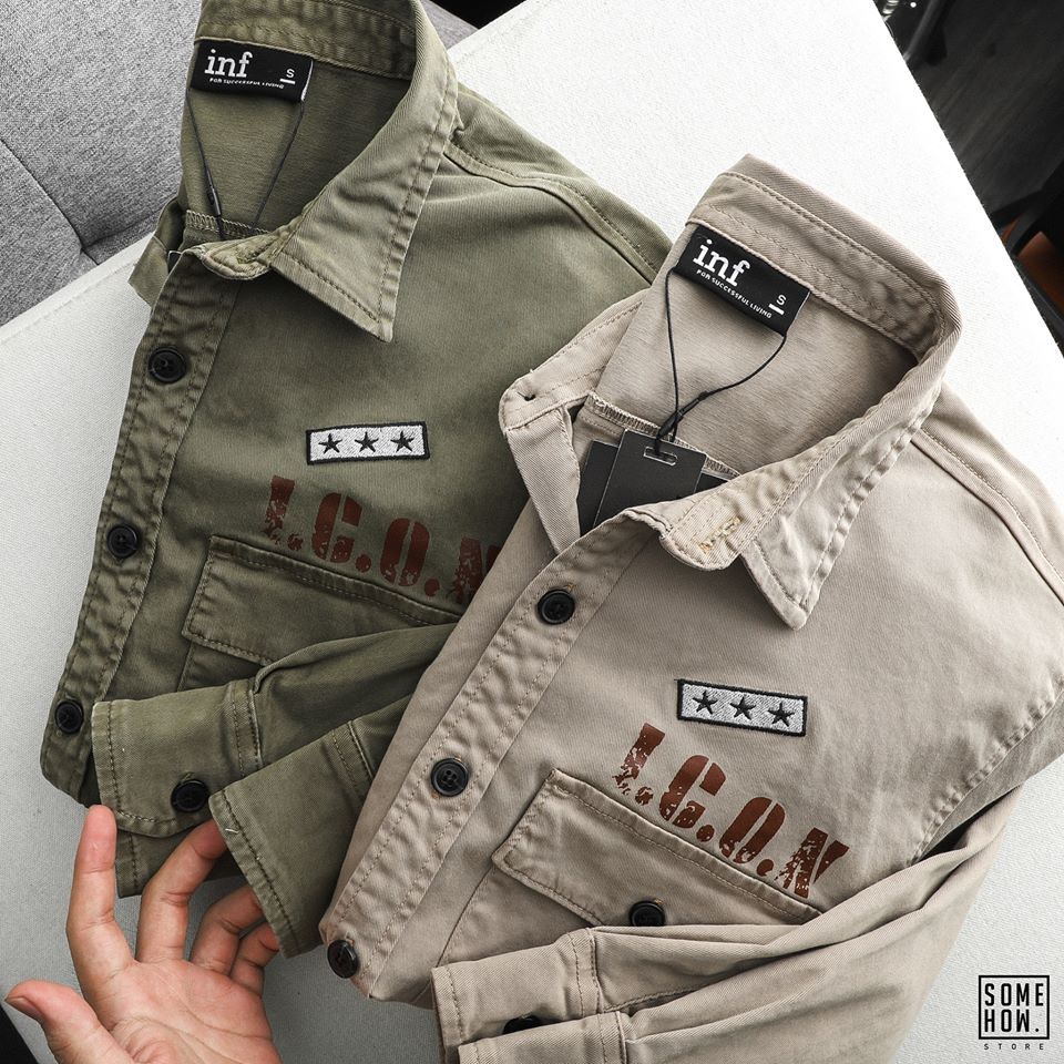 Áo Sơ Mi Inf Kaki Military 2M