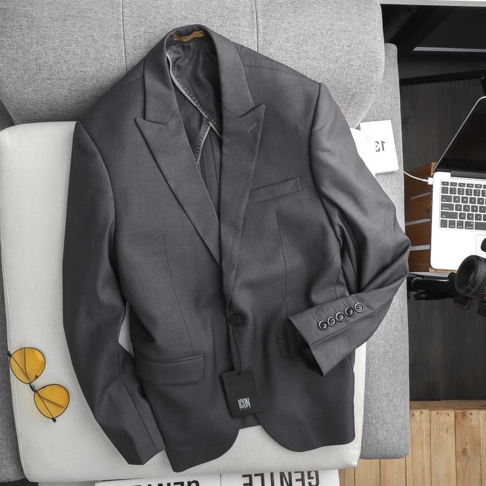 Set Vest Icon Ghi Đậm