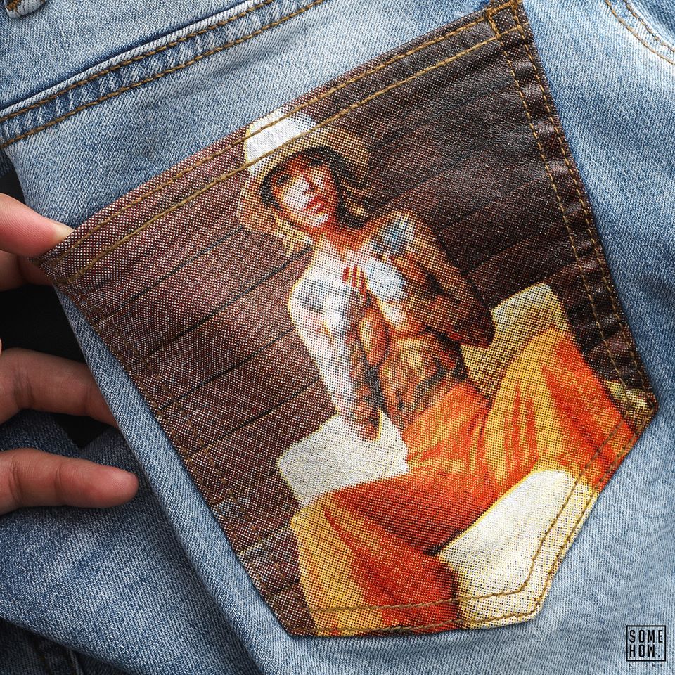 Jeans D.P Girls Printed