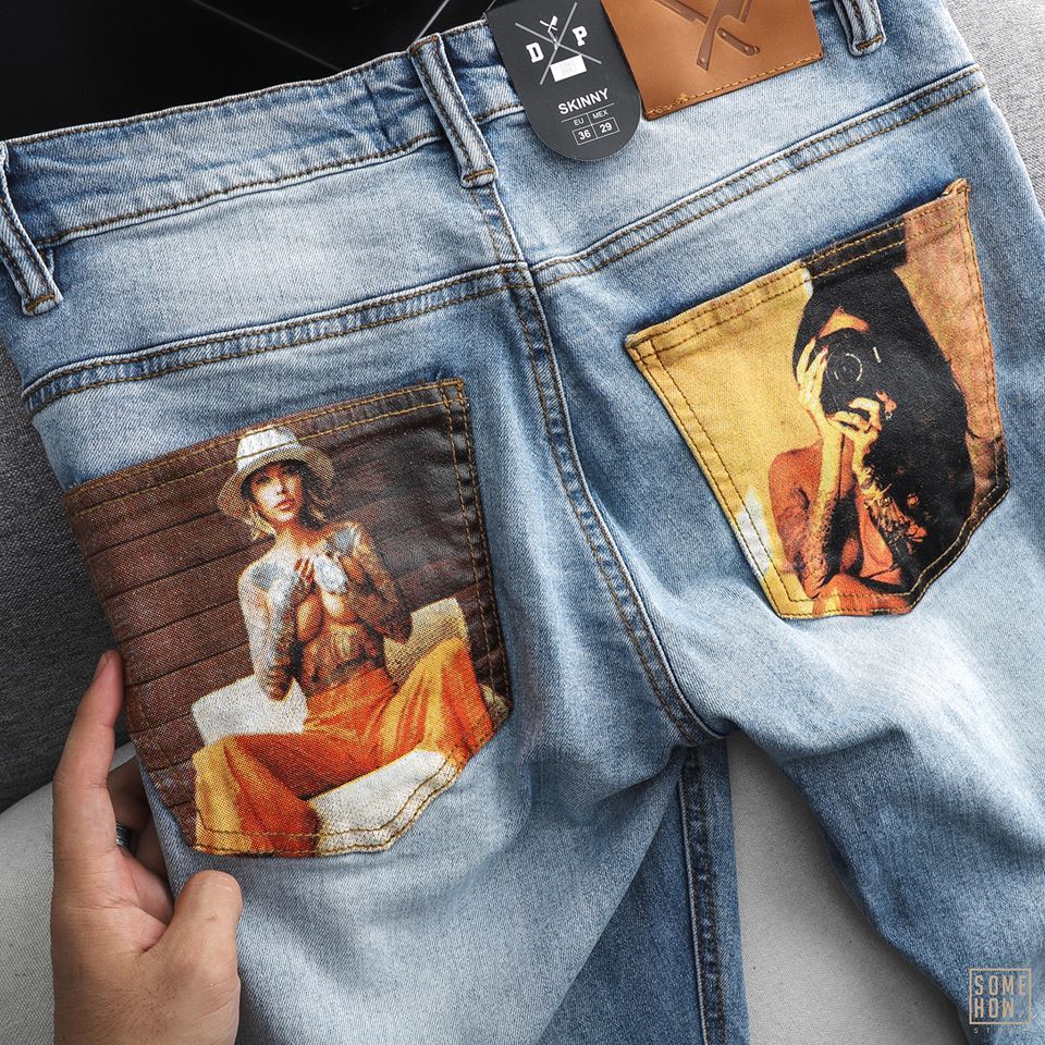 Jeans D.P Girls Printed