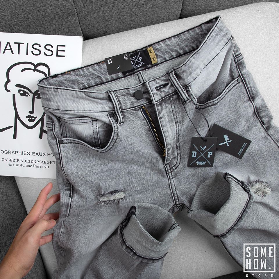 Jeans D.P Grey Ripped