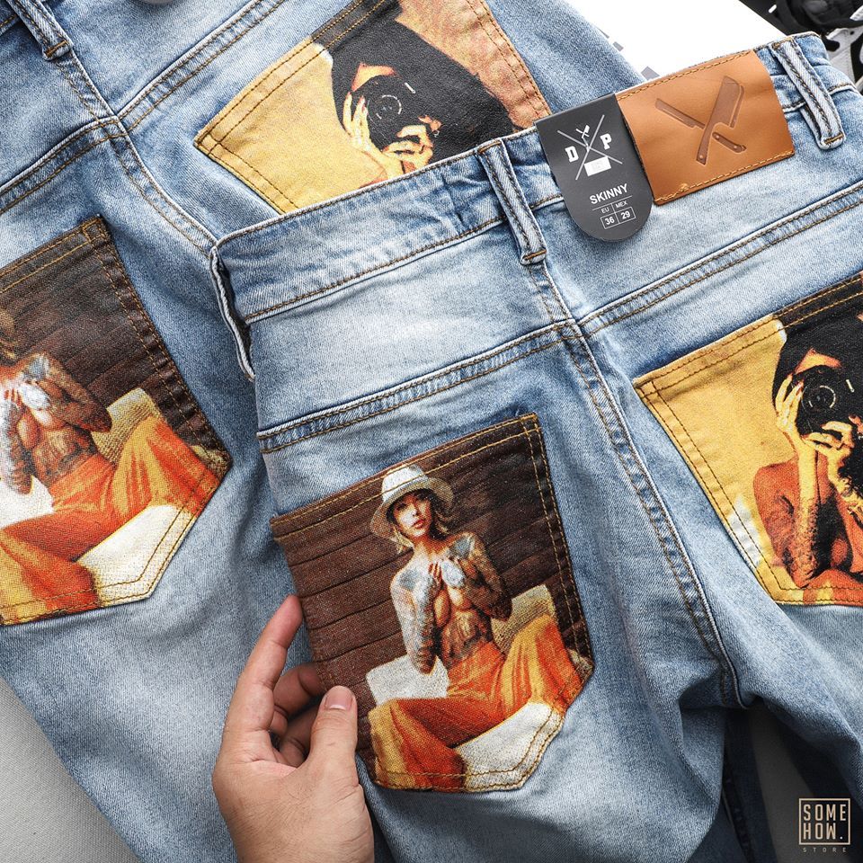 Jeans D.P Girls Printed