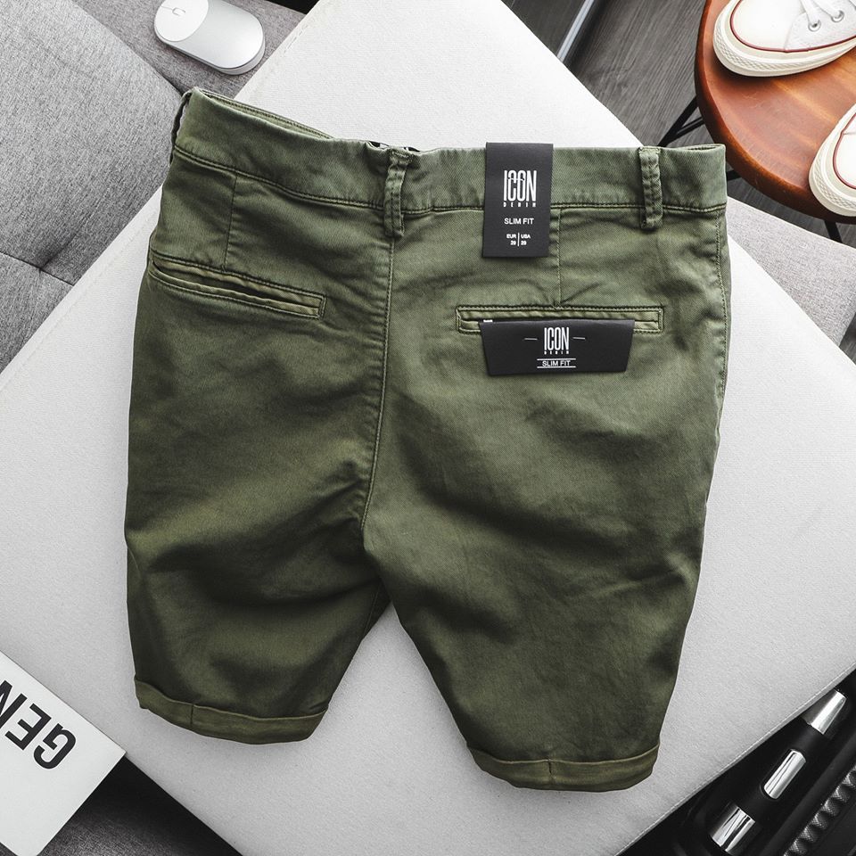 Short Icon Kaki Xắn Gấu