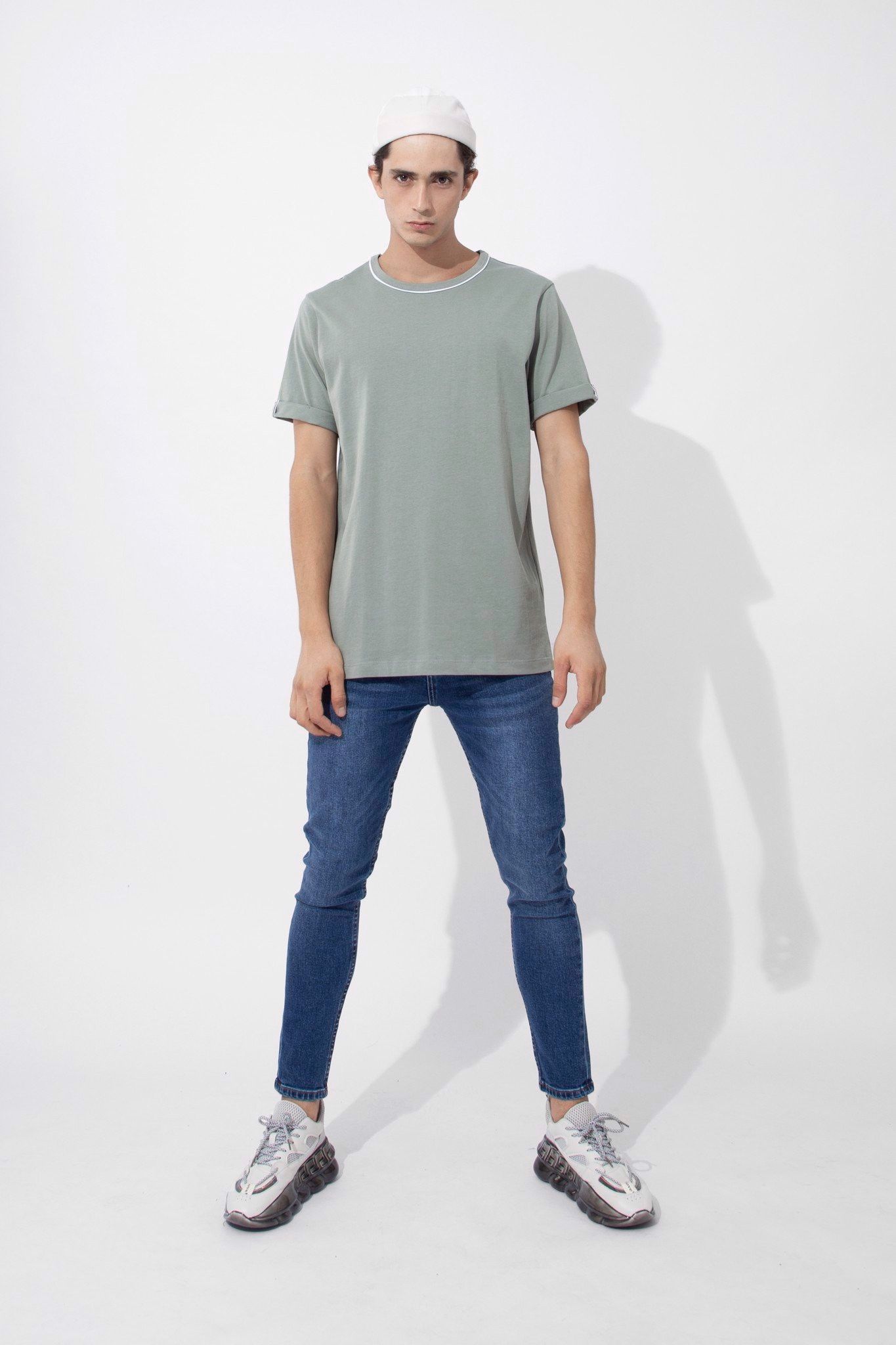 Áo Thun Single Compact Roll-Up Sleeves