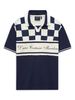 Áo Polo Blue Vani Checked Top 90s