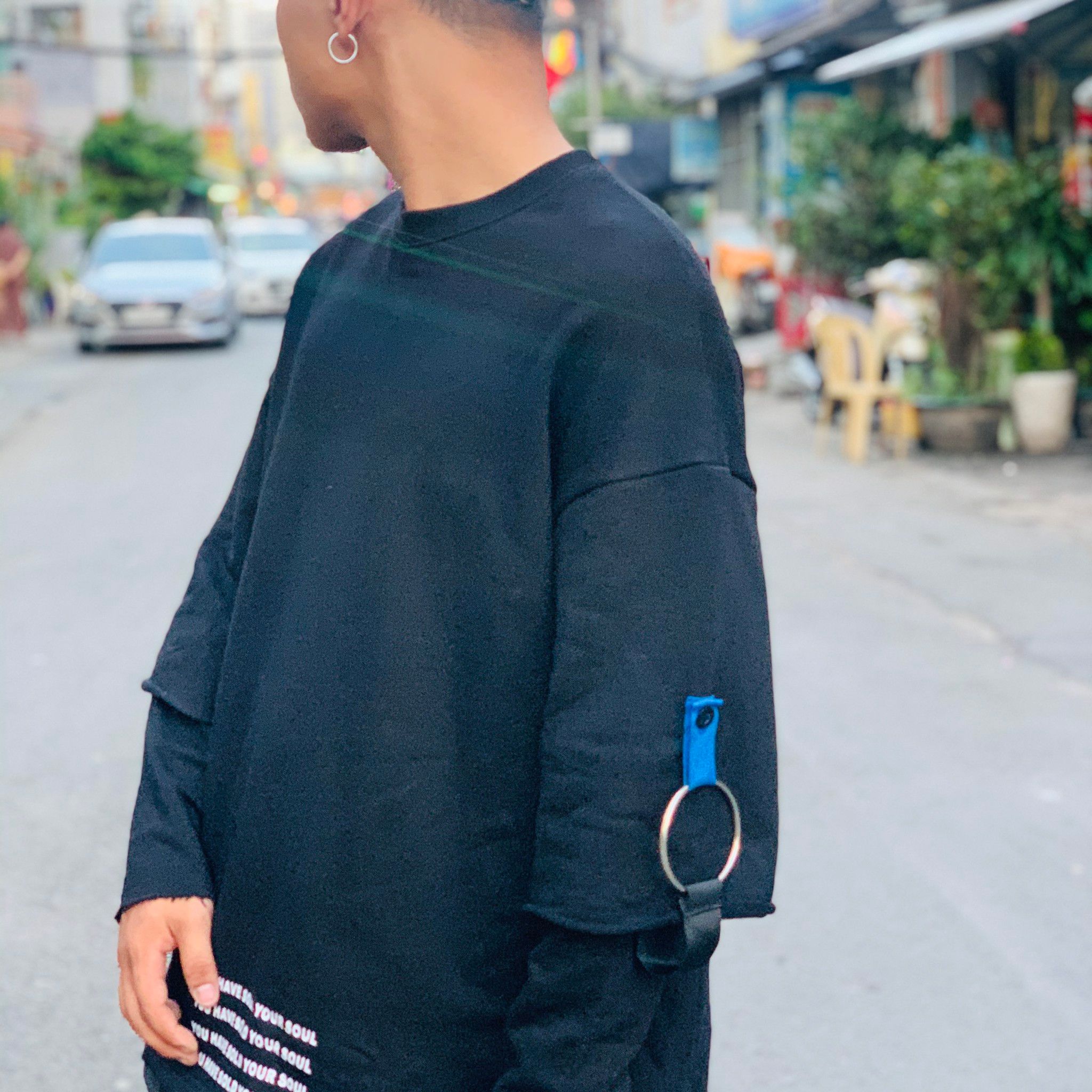 SWEATER TAY PHỐI KHOEN