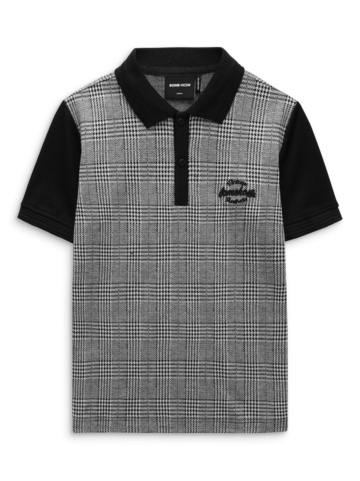 Áo Polo Black Raglan Check