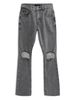 Quần Jean Flare Distressed Grey