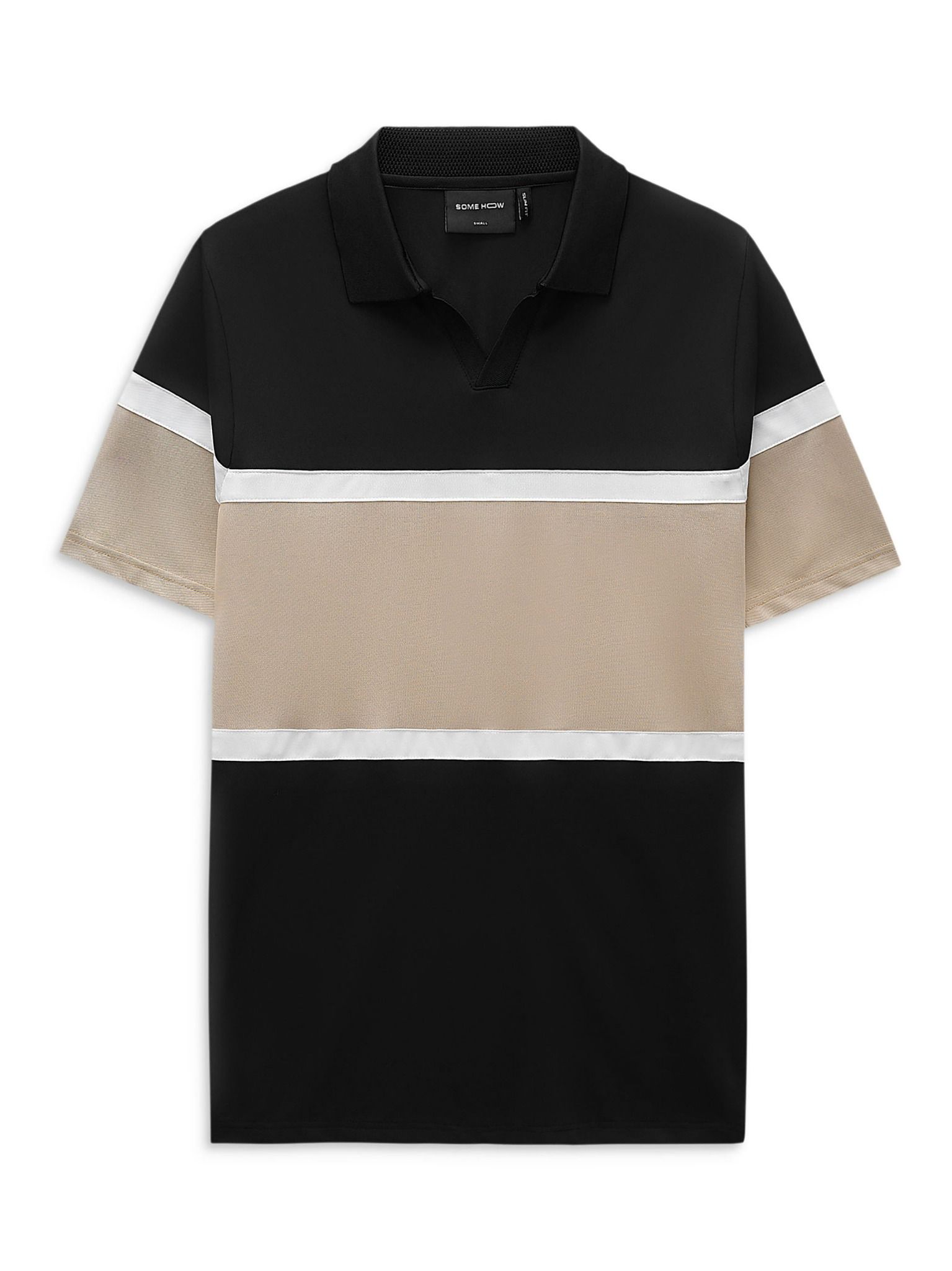 Áo Polo Midlane Beige Black White