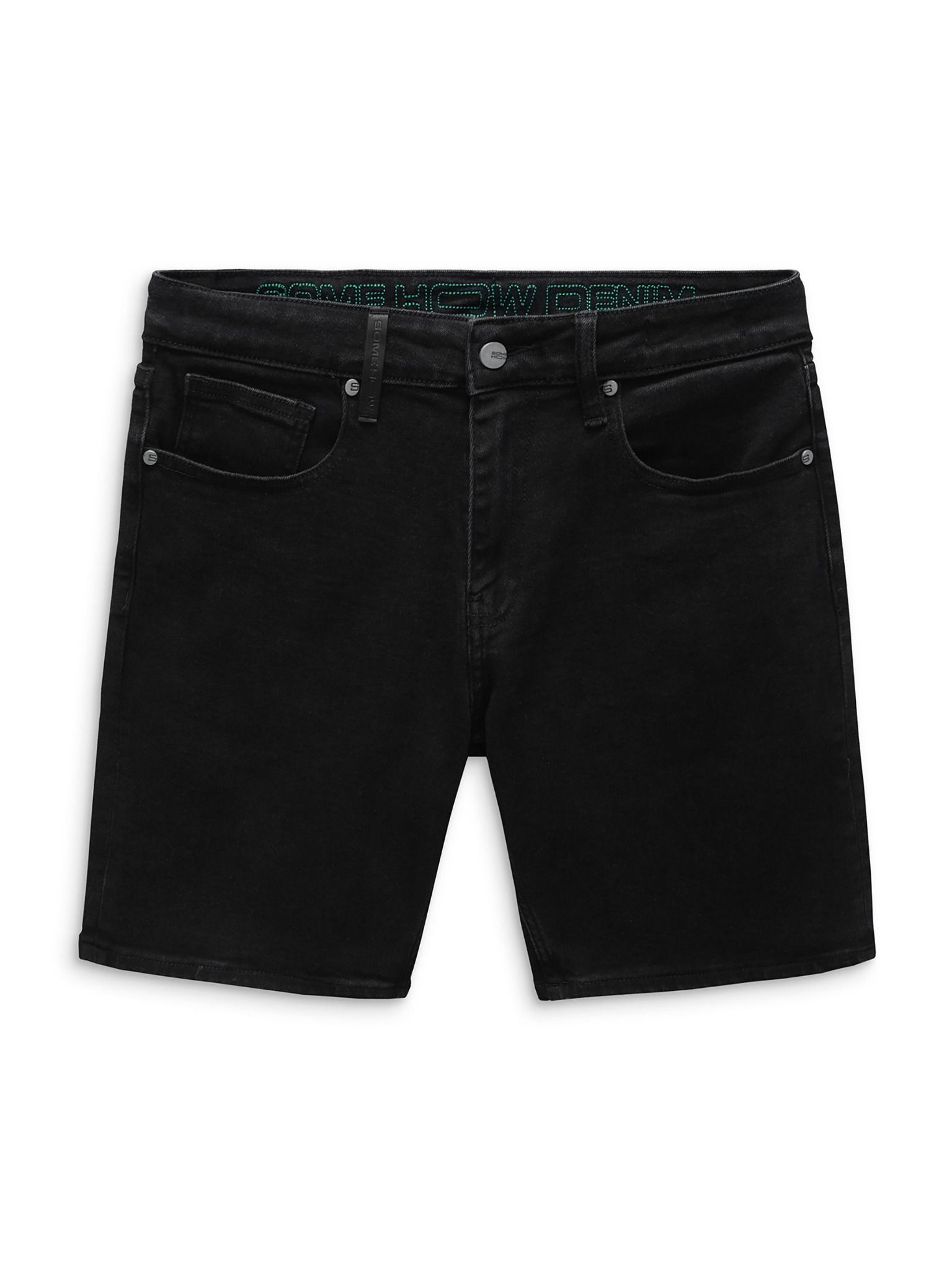 Quần Short Jean Slimfit Base Black