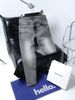 Quần Jean Slim Fit Ripped Ziczac Gray