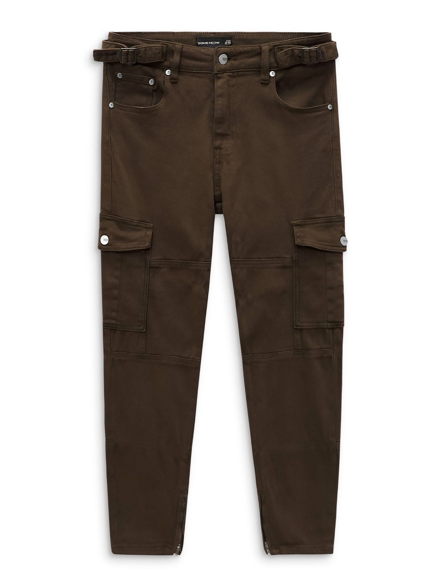 Quần Jean Skinny Cargo Regular Brown