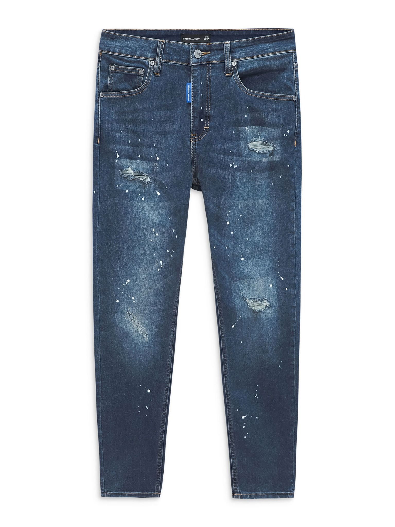 Quần Jean Skinny Paint Splash Blue