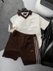 Set Polo Short Vintage Vani Brown 90s