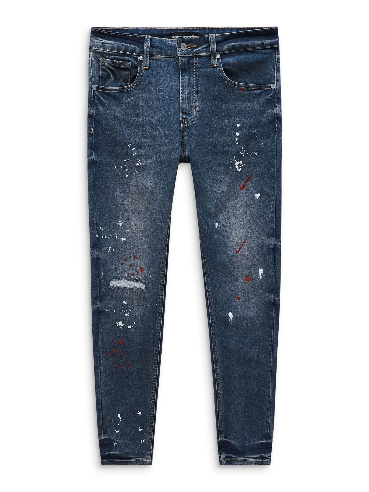 Quần Jean Skinny Paint Splash Cut