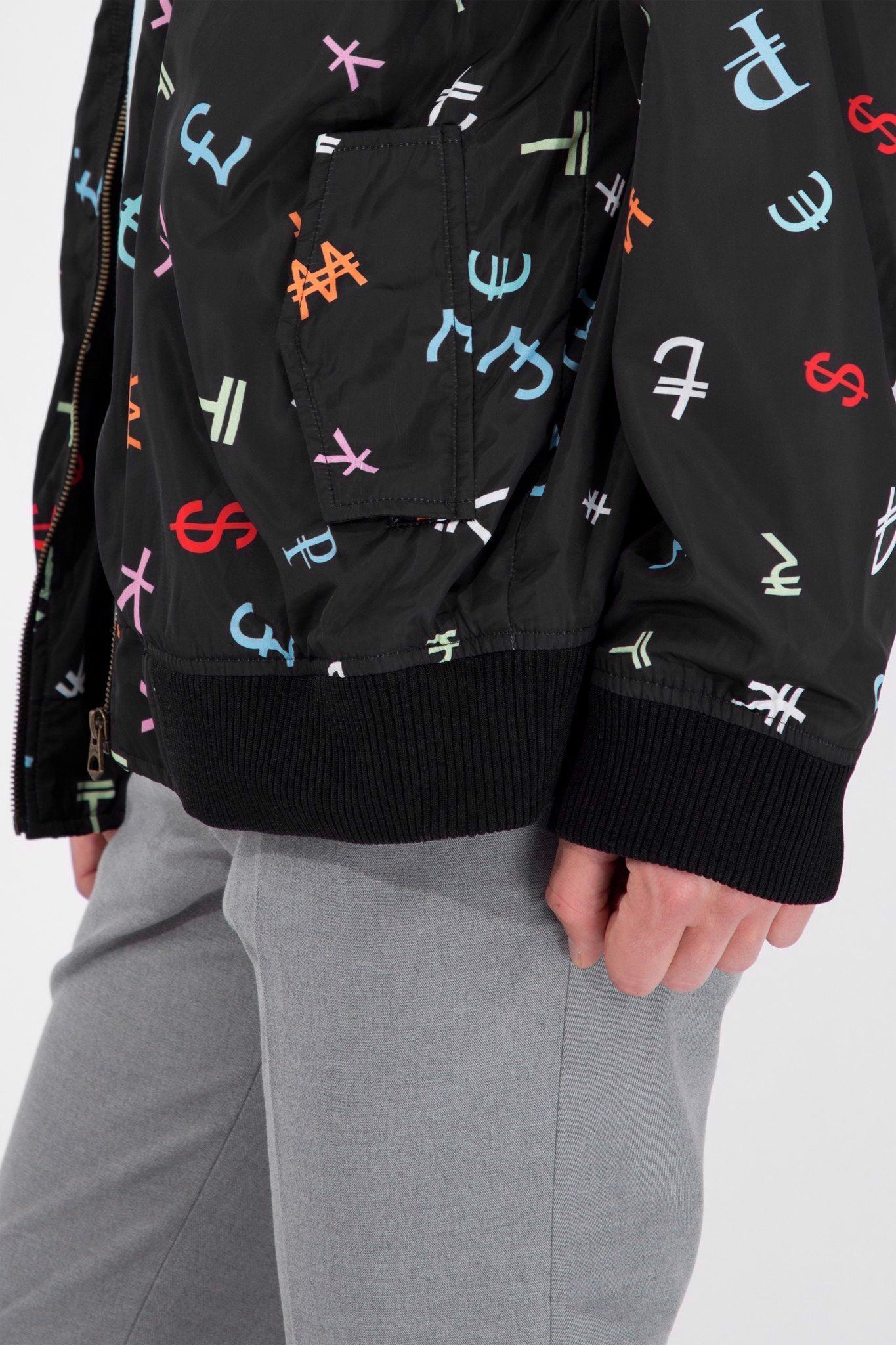 Áo Khoác Bomber Playful Currency Symbols