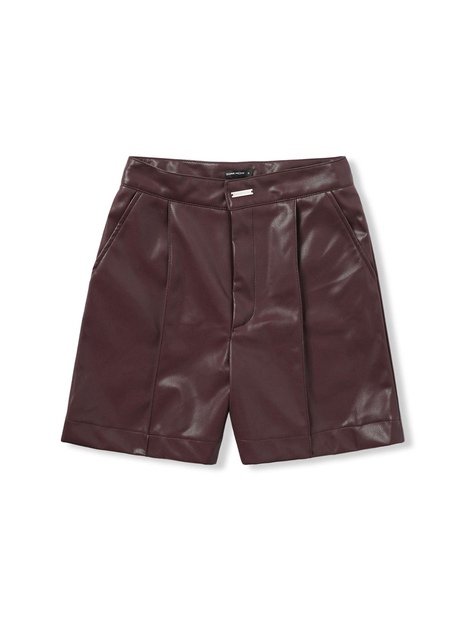 Quần Short Wine Red Leather