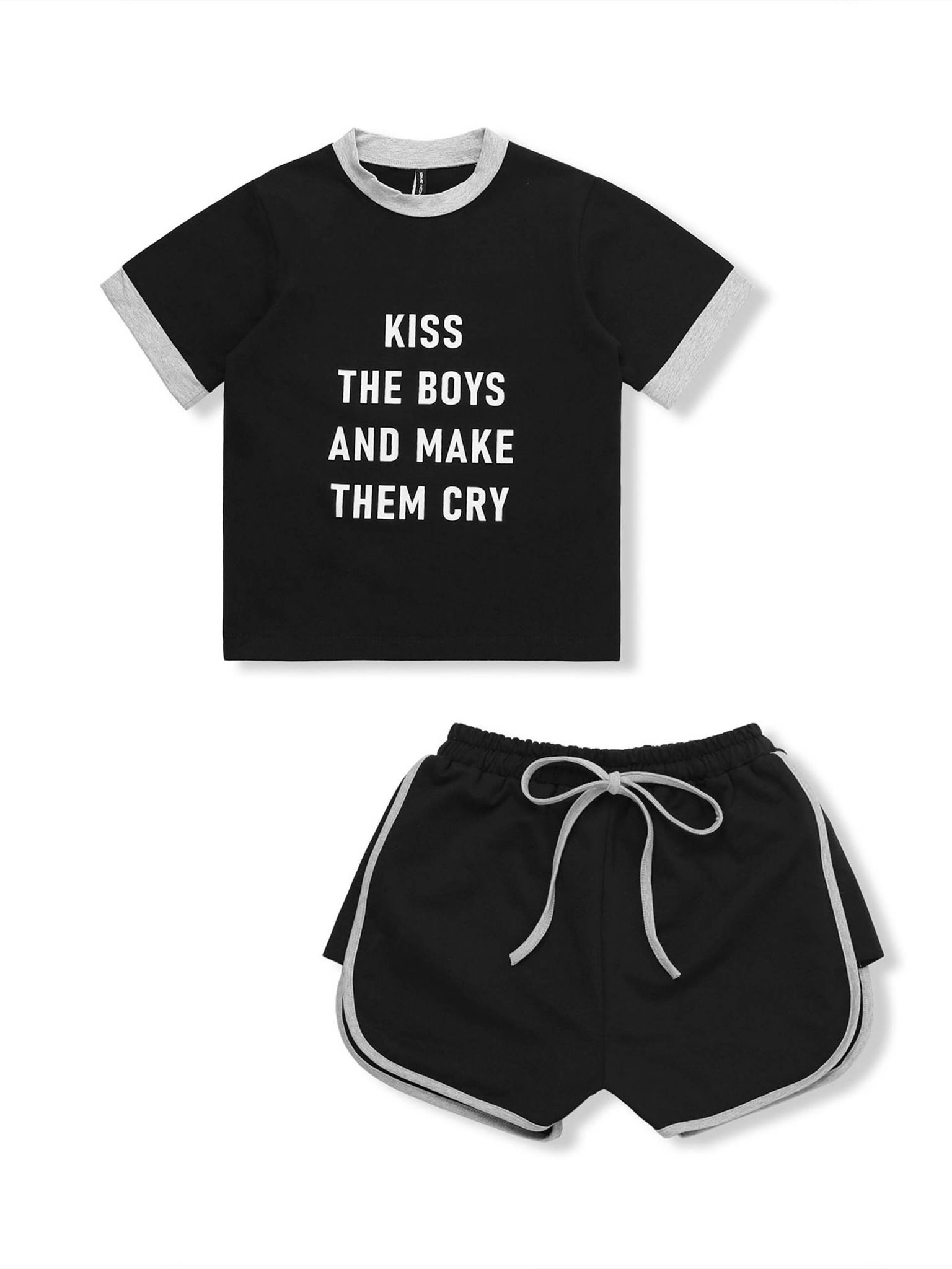 Set Short T-shirt Sporty Quotes