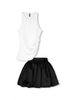 Set Sleeveless One Side Ruf Top Pump Skirt