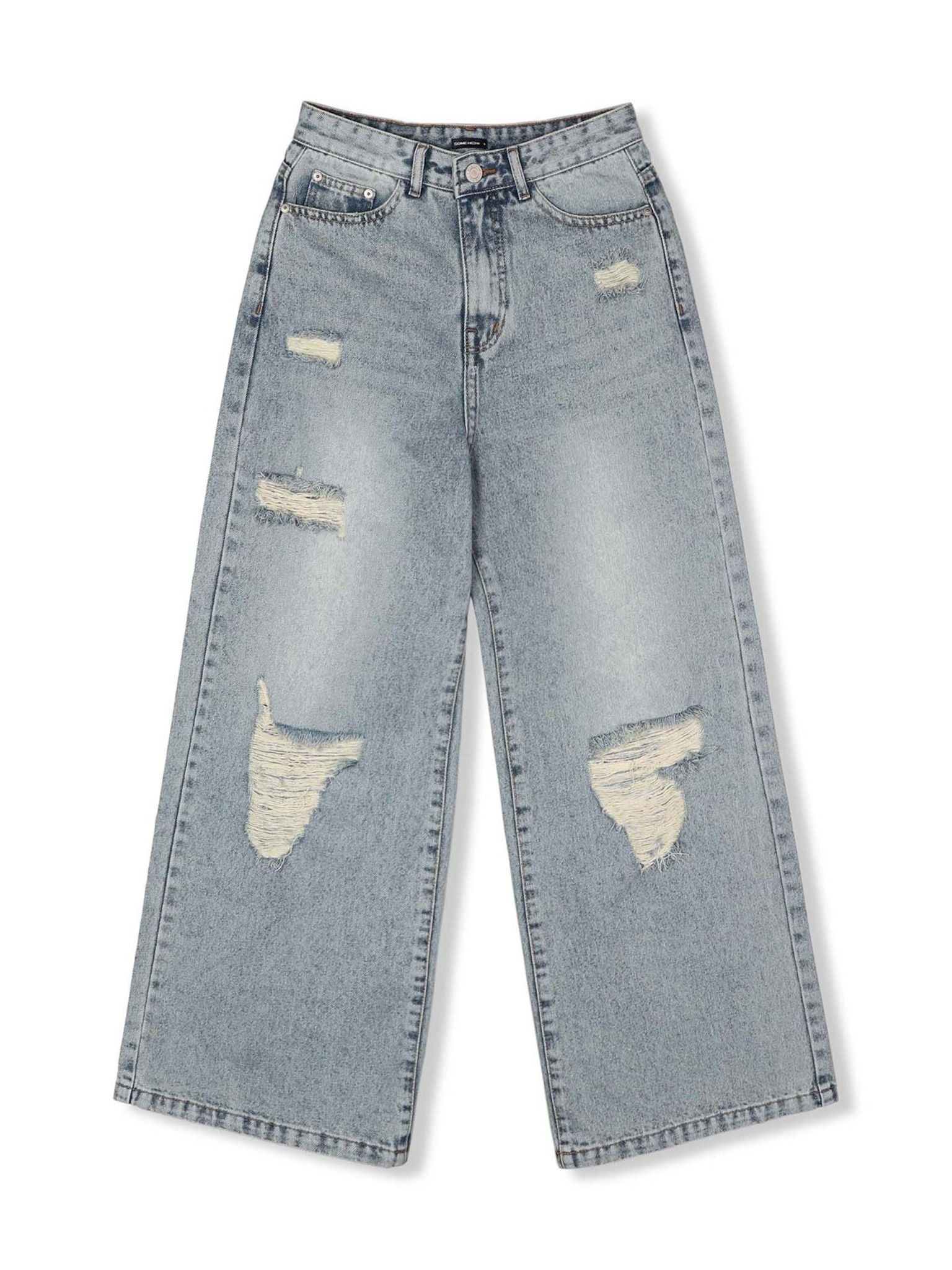 Quần Jean Straight Cool Distressed