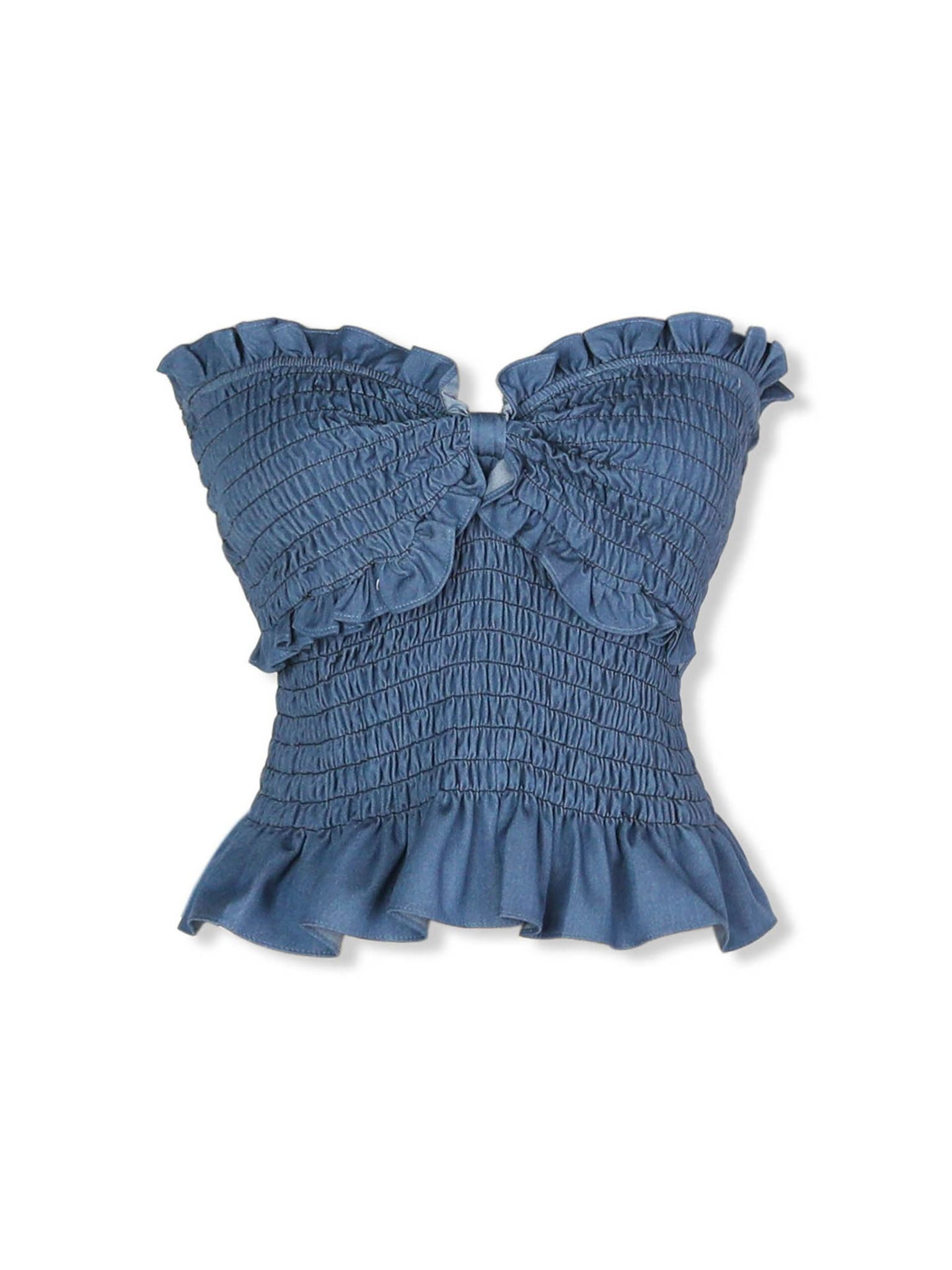 Áo Strapless Tube Ruffle