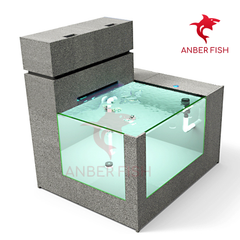 Hồ cá công nghệ composite Anber Fish 3 - Full kính siêu trong - Full ống sanking - Full vật liệu lọc